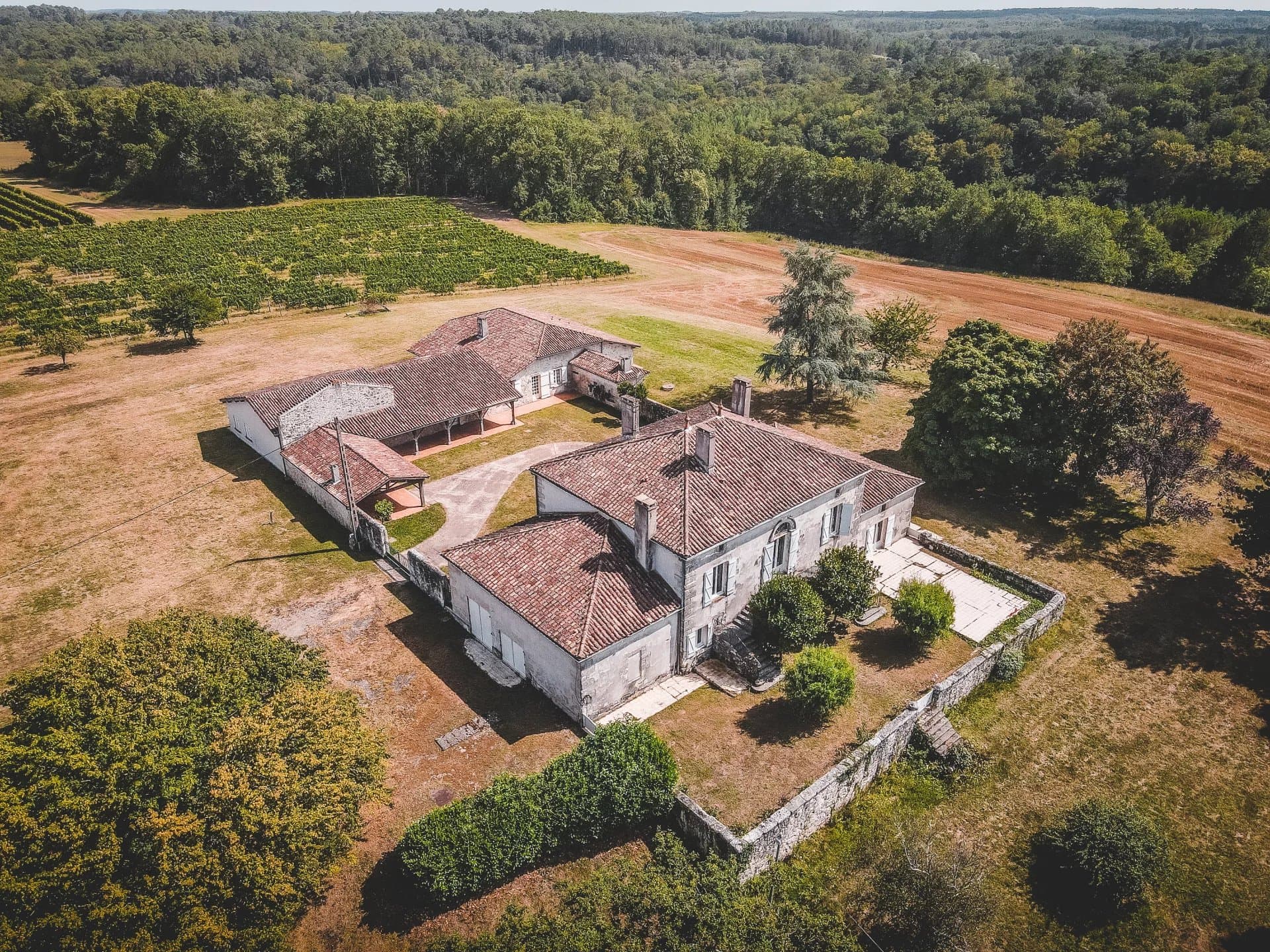 Magnificent Estate in 182 acres of woodland, parkland and vineyards less than 1 hour to Bordeaux