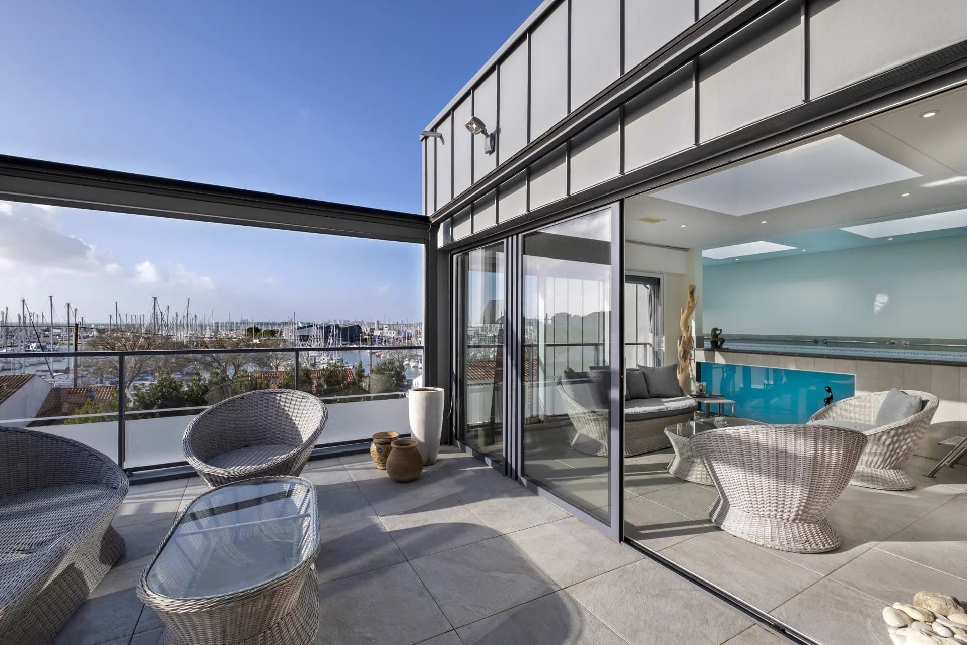 Appartement rooftop avec piscine à La Rochelle