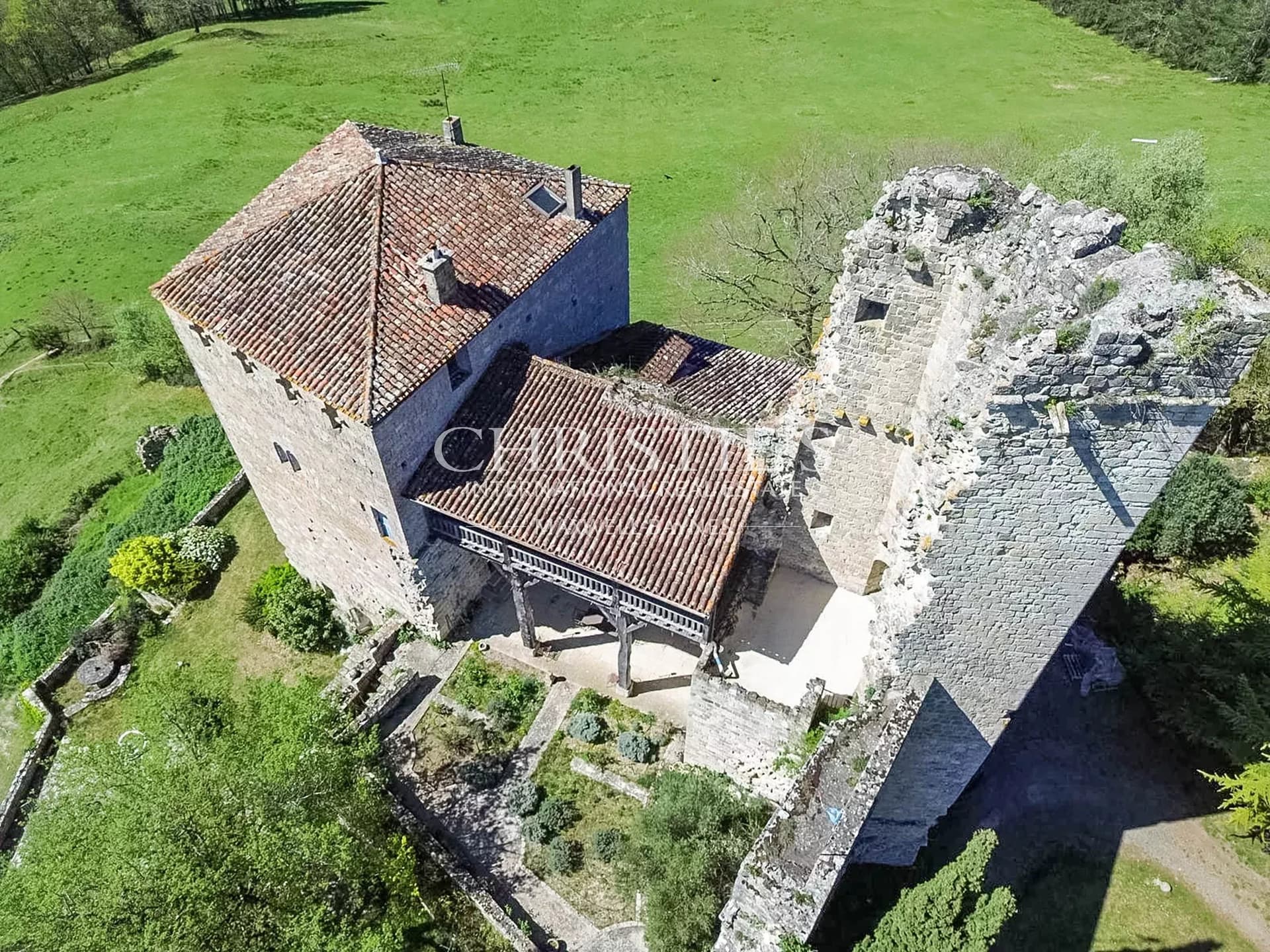 An exquisite, magical château dating back to the Middle Ages, nestled on a hill and offering breathtaking panoramic views
