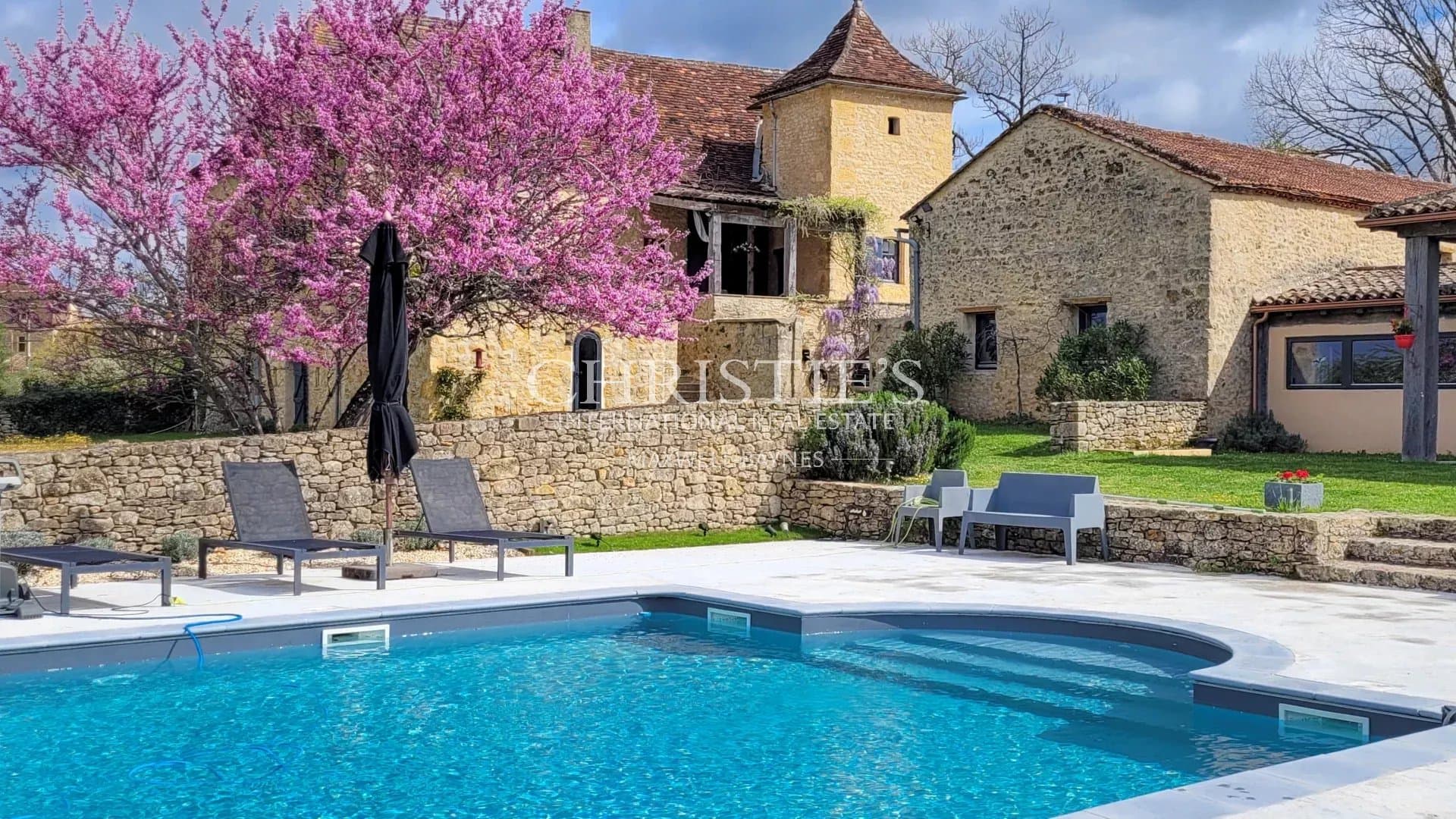 Beautiful Dordogne stone house with pool and guest house