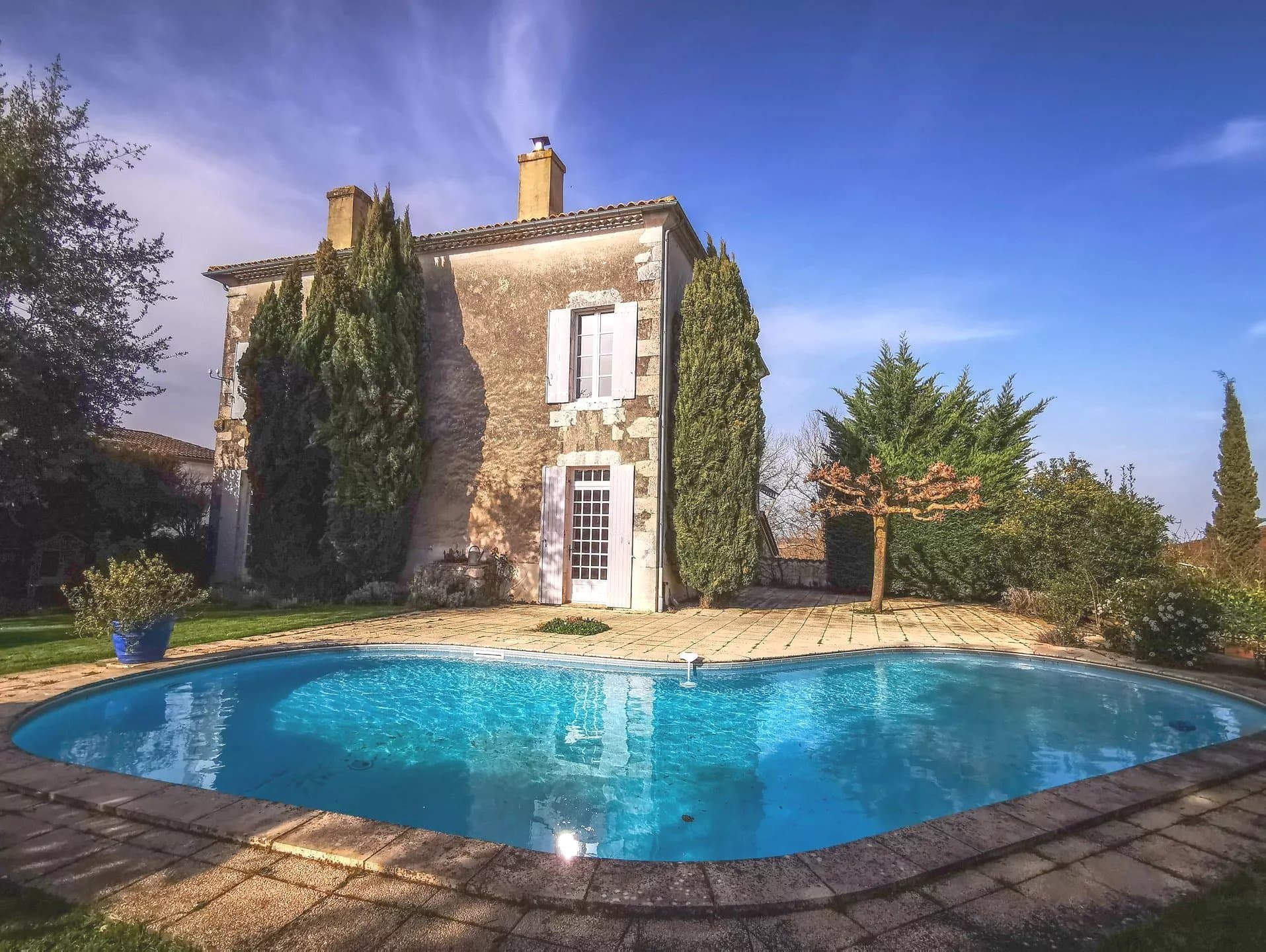 Village house with guardian cottage, swimming pool & walled gardens