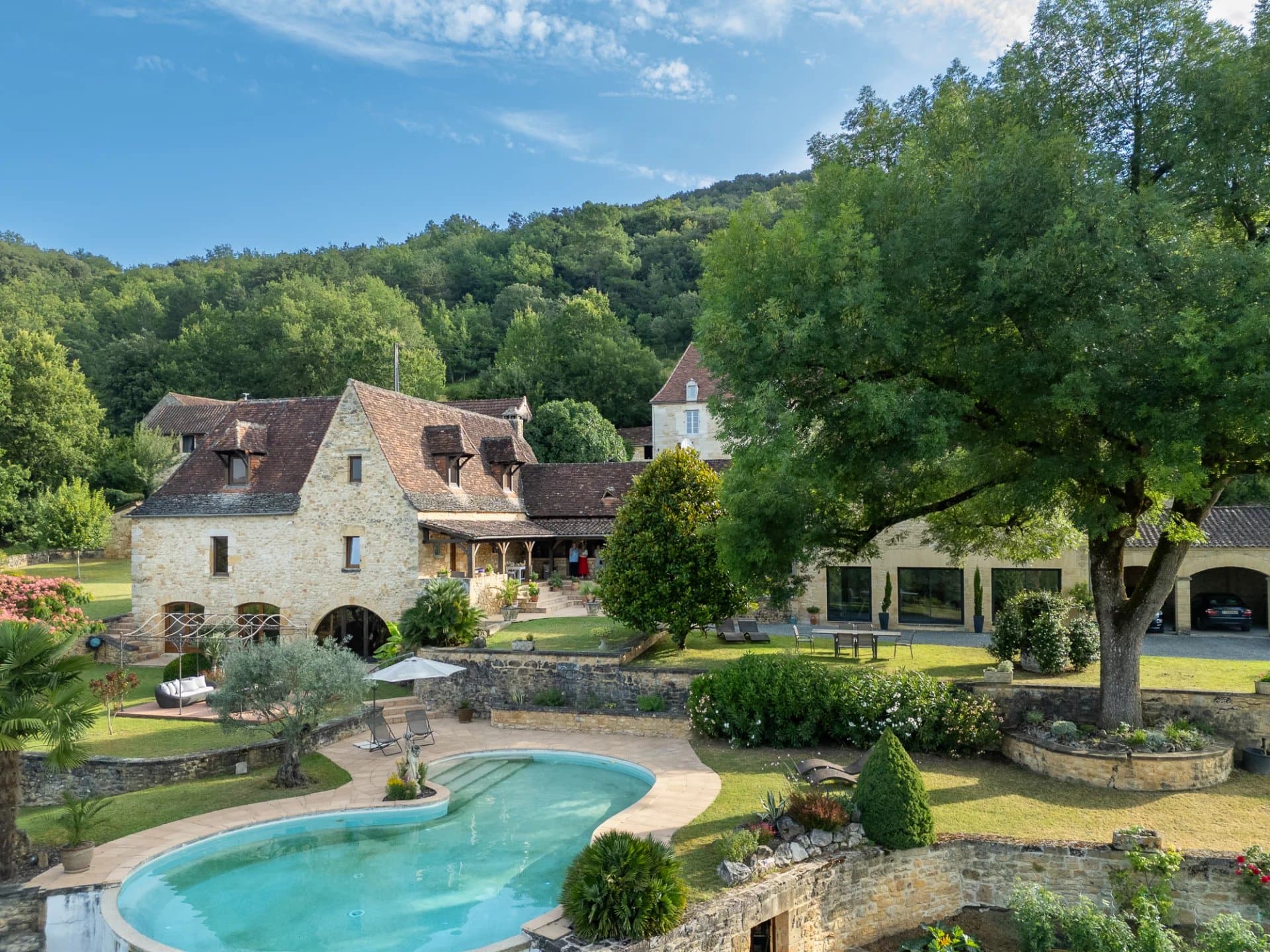 Belle maison en pierre avec piscine, Beynac, Dordogne